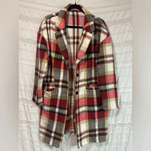 Pretty Garden plaid shacket jacket